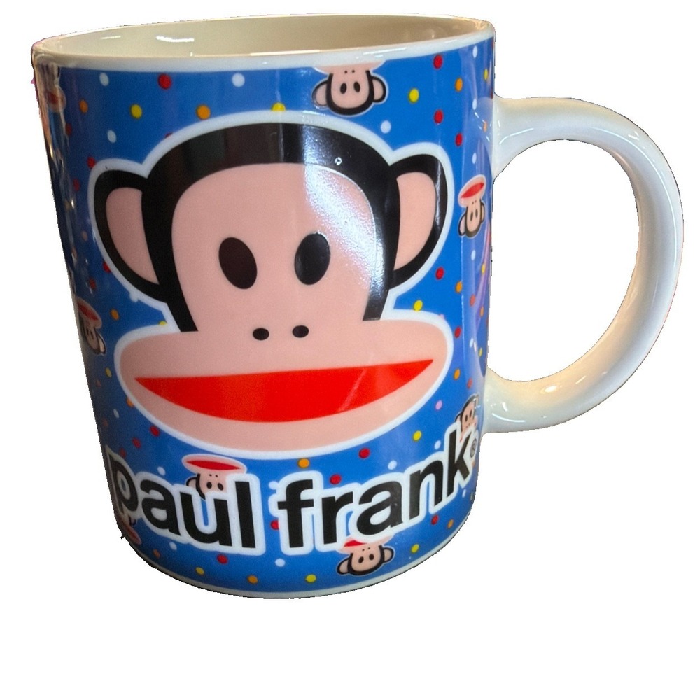 Paul Frank Monkey Blue Polka Dot Classic Mug Ceramic Collection 2025 Brand New